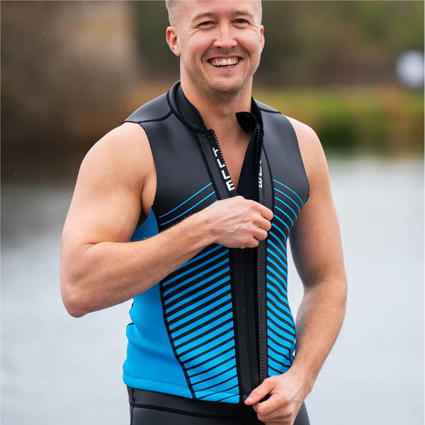 2025 Huub Mens Aluna SUP & Swim Neoprene Top ALUNAVEST - Black / Blue